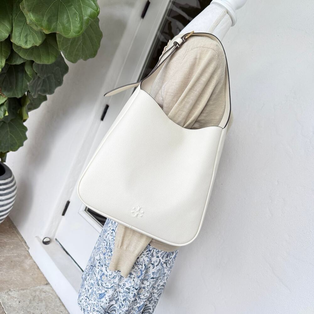 Best Price‼️Tory Burch Thea Large Bucket Leather Bag 159416 New Ivory